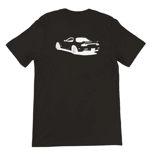 Pettit Racing RX-7 FD Backside Premium Unisex Crewneck T-shirt (Dark) - Pettit Racing