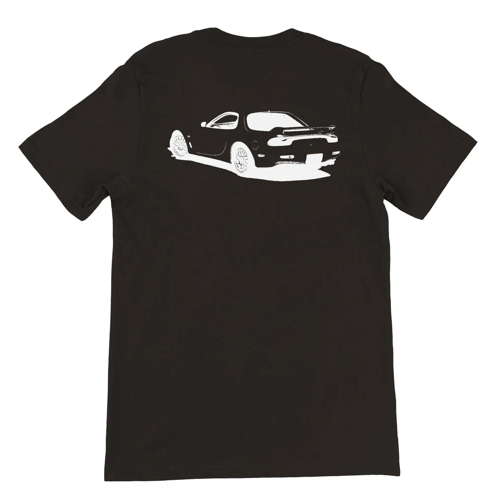 Pettit Racing Special Edition 3D Rotor + RX-7 FD Backside Premium Unisex Crewneck T-shirt (Dark) - Pettit Racing